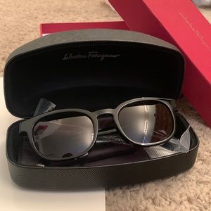 Black Ferragamo Sunglasses